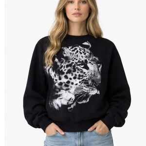 AllSaints Black and White Logo Sweatshirt